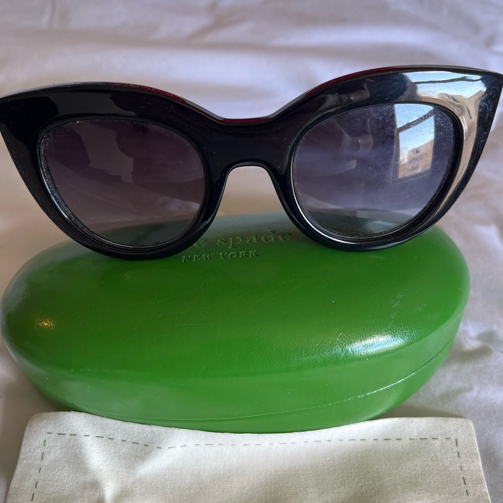 Kate Spade Glossy Black Sunglasses - Picture 2 of 4